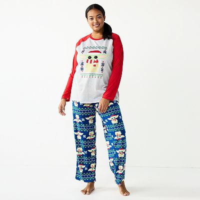 Plus Size Jammies For Your Families Star Wars The Mandalorian Grogu Aka Baby Yoda Pajama Set