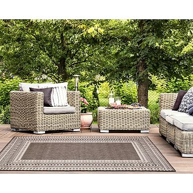 Liora Manne Malibu Etched Border Indoor/Outdoor Rug