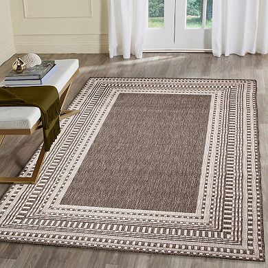 Liora Manne Malibu Etched Border Indoor/Outdoor Rug