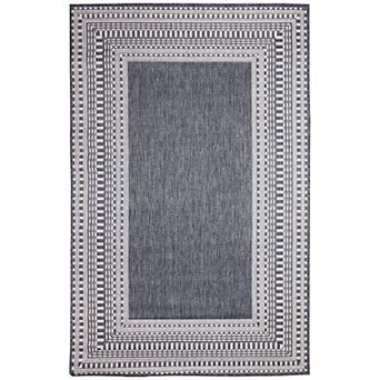 Liora Manne Malibu Etched Border Indoor/Outdoor Rug