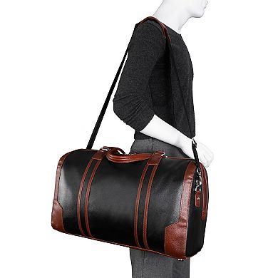 McKlein Kinzie Calfskin Leather 20-Inch Tablet Duffel Bag