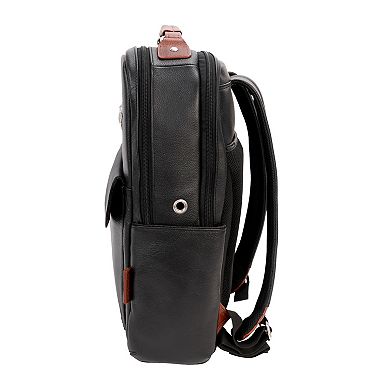 McKlein Logan Leather 17-Inch Laptop and Tablet Backpack