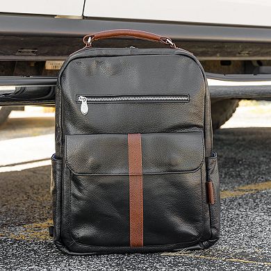 McKlein Logan Leather 17-Inch Laptop and Tablet Backpack