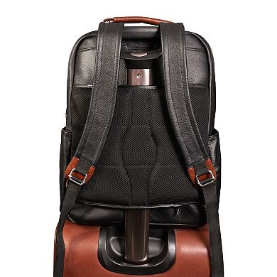 McKlein Logan Leather 17-Inch Laptop and Tablet Backpack