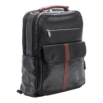 McKlein Logan Leather 17-Inch Laptop and Tablet Backpack