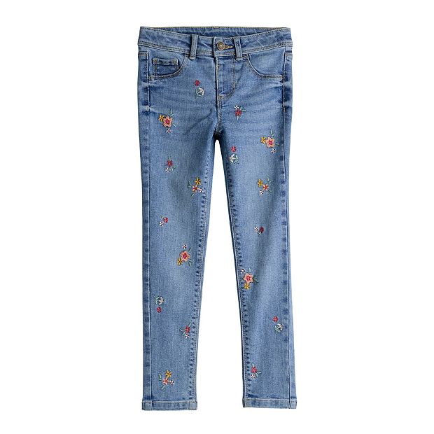 Girl's floral jeans jeggings