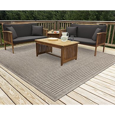 Liora Manne Malibu Simple Border Indoor Outdoor Rug