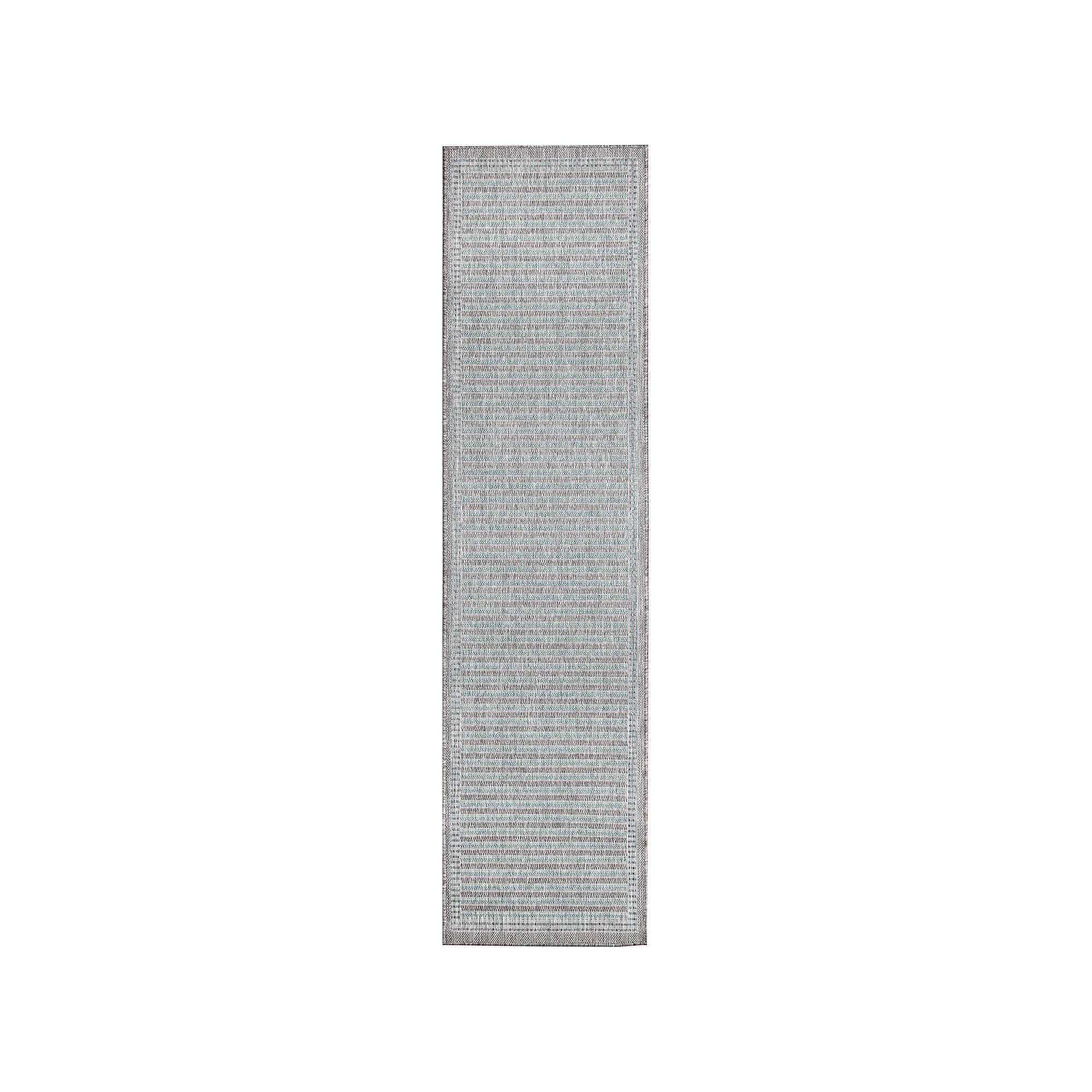 Liora Manne Malibu Simple Border Indoor Outdoor Rug, Blue