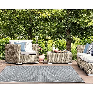 Liora Manne Malibu Checker Diamond Indoor Outdoor Rug