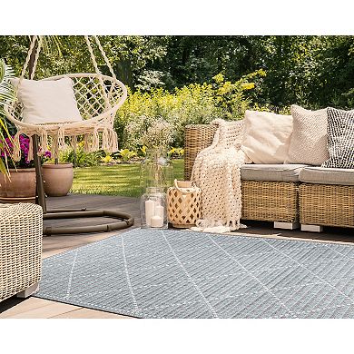 Liora Manne Malibu Checker Diamond Indoor Outdoor Rug