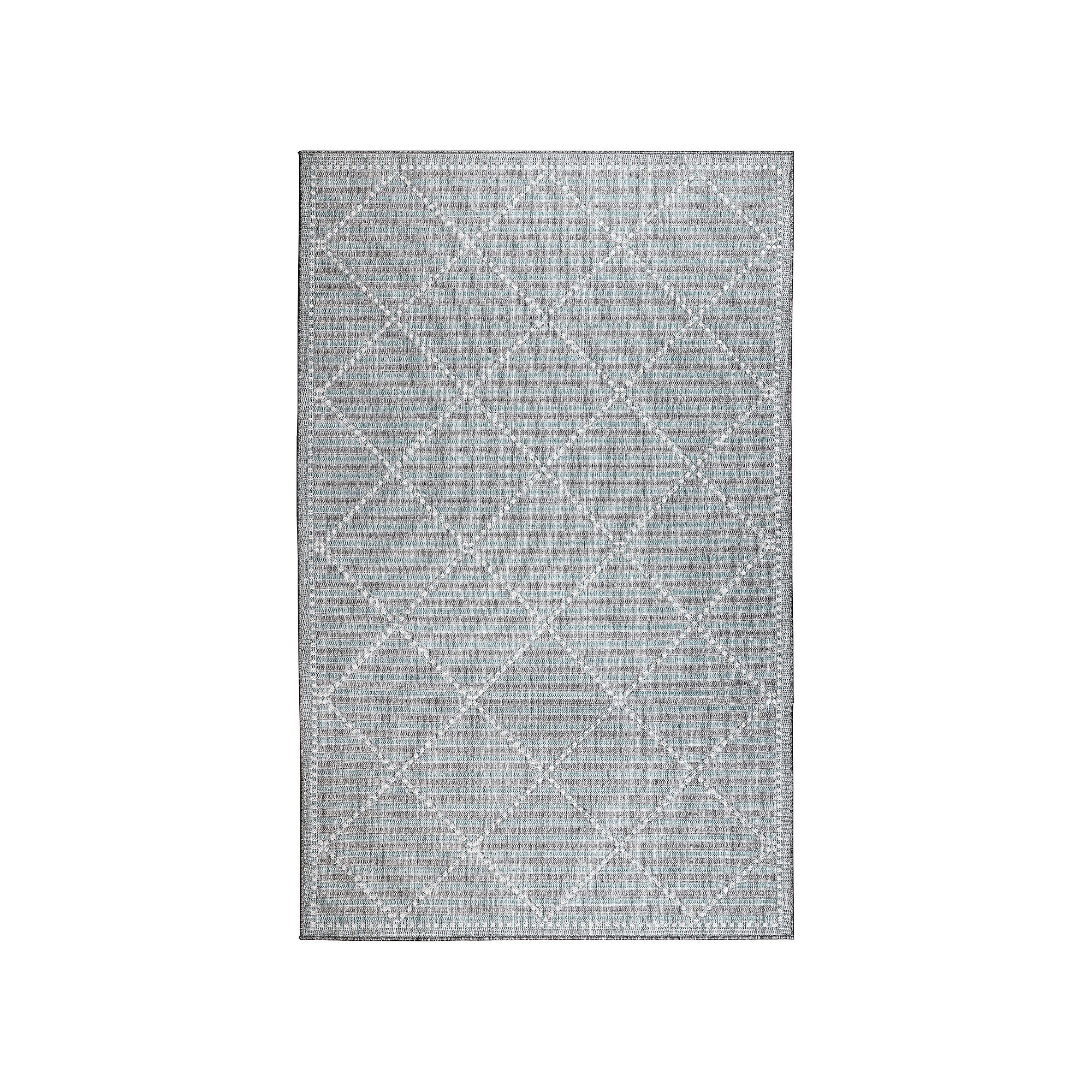 Liora Manne Malibu Checker Diamond Indoor Outdoor Rug, Blue