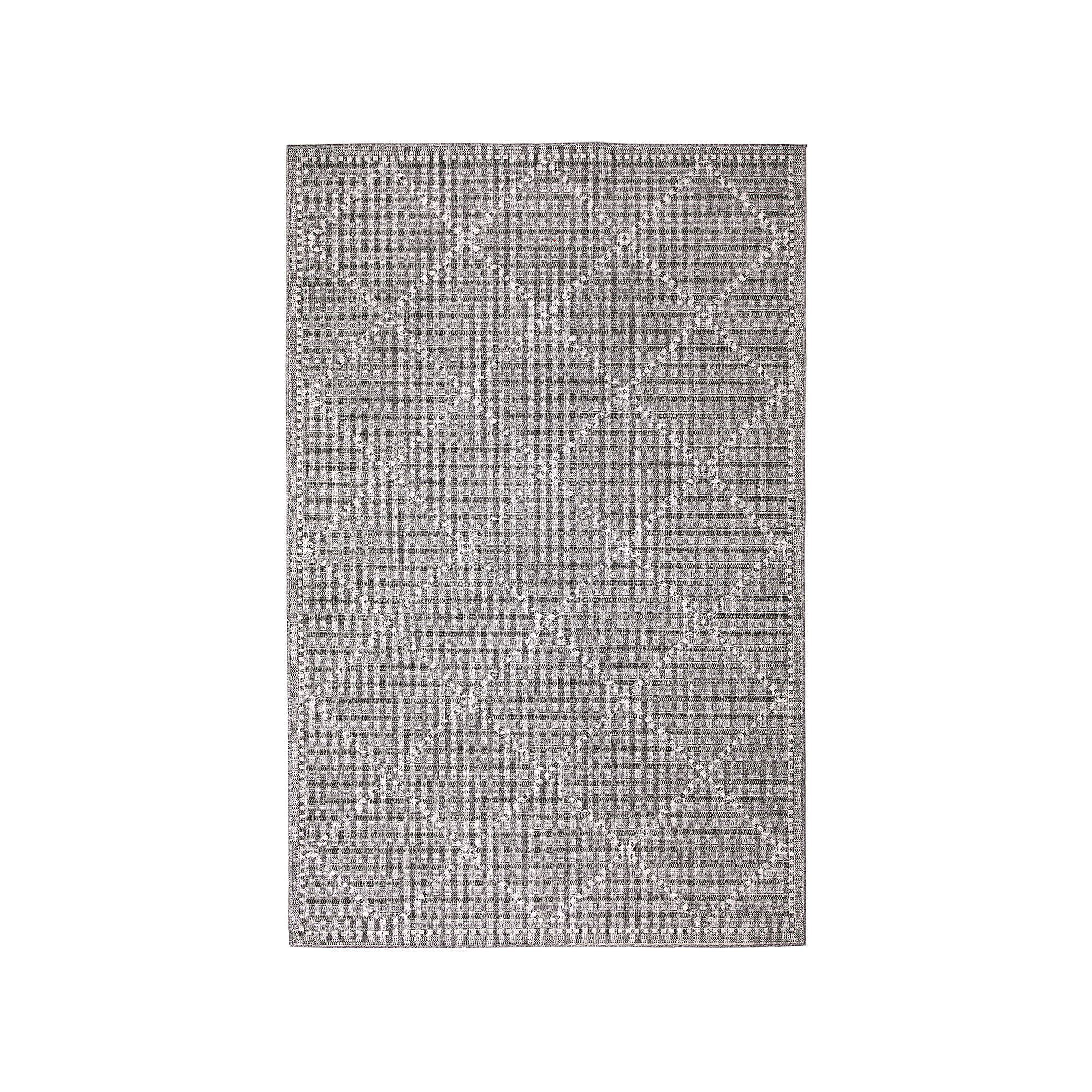 Liora Manne Malibu Checker Diamond Indoor Outdoor Rug, Grey