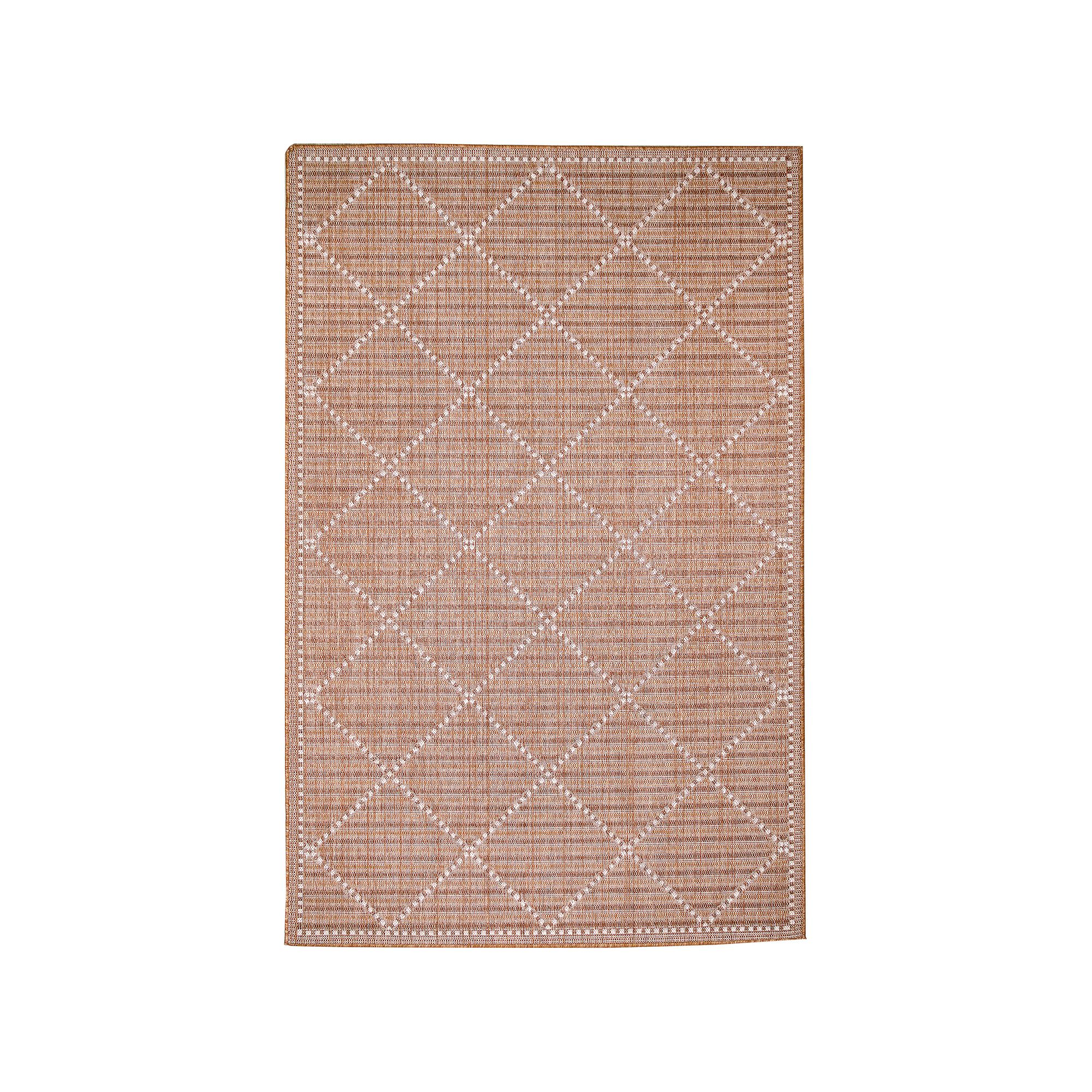 Liora Manne Malibu Checker Diamond Indoor Outdoor Rug, Clay