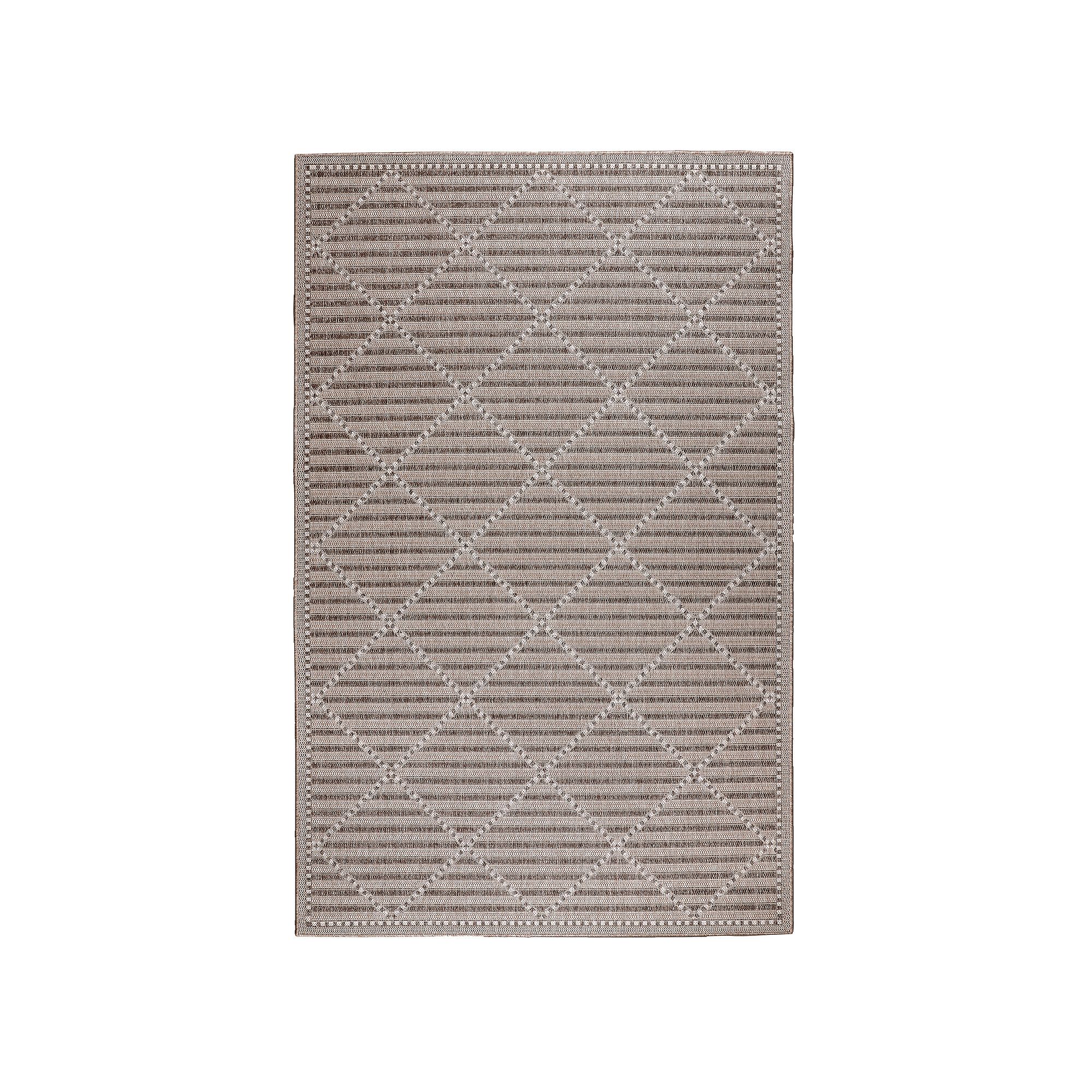 Liora Manne Malibu Checker Diamond Indoor Outdoor Rug, Neutral