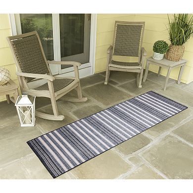 Liora Manne Malibu Faded Stripe Indoor Outdoor Rug