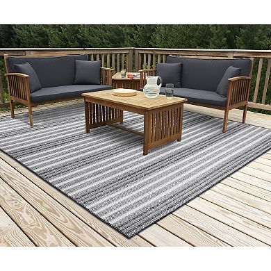 Liora Manne Malibu Faded Stripe Indoor Outdoor Rug