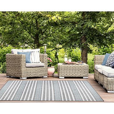 Liora Manne Malibu Faded Stripe Indoor Outdoor Rug