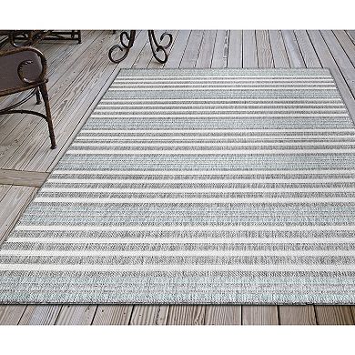 Liora Manne Malibu Faded Stripe Indoor Outdoor Rug