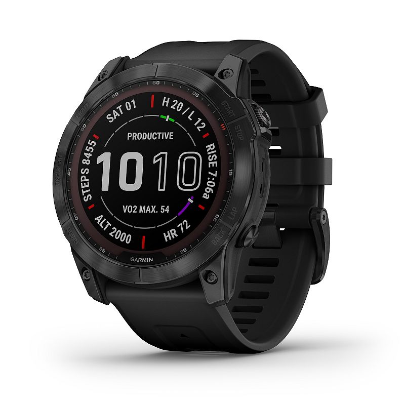 Garmin fenix 7X Sapphire Solar Multisport GPS Smartwatch, Black, Large