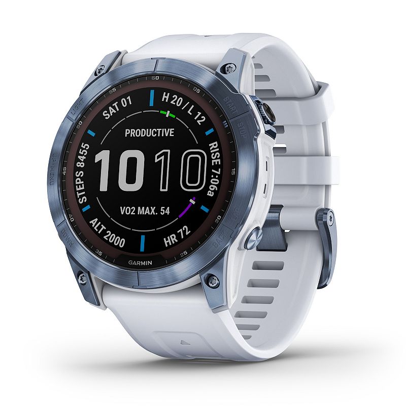 Garmin fenix 7X Sapphire Solar Multisport GPS Smartwatch, Blue, Large