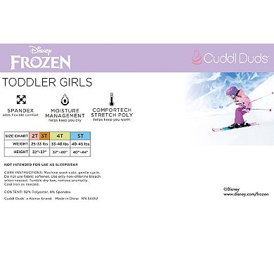 Disney's Frozen Toddler Girl Baselayer Set by Cuddl Duds®