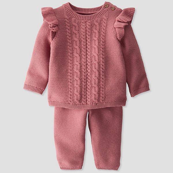 Baby Girl Little by Carter's Organic Sweater & Pants Set