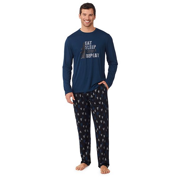 Mens Cuddl Duds Men's Cuddl Duds® Graphic Tee Classic Pajama Set