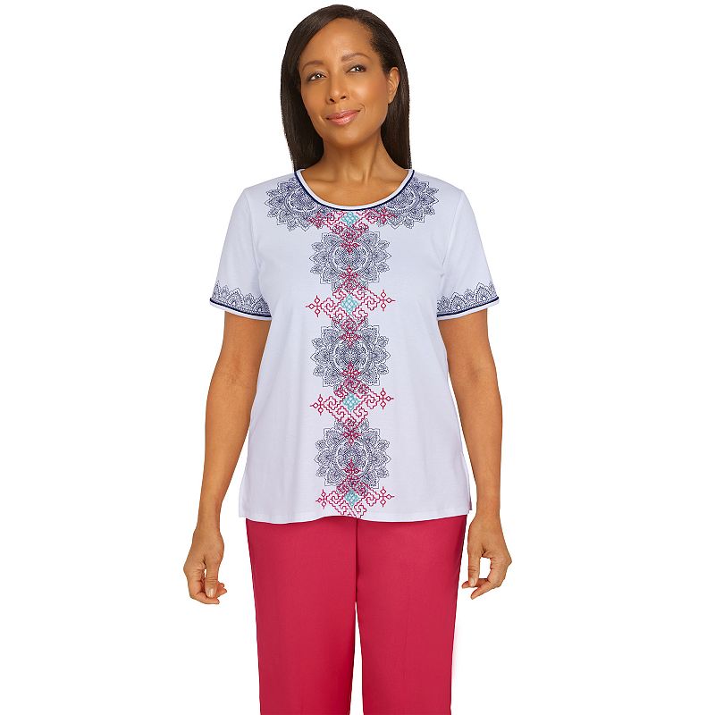 29467789 Petite Alfred Dunner Medallion Center Embroidery T sku 29467789