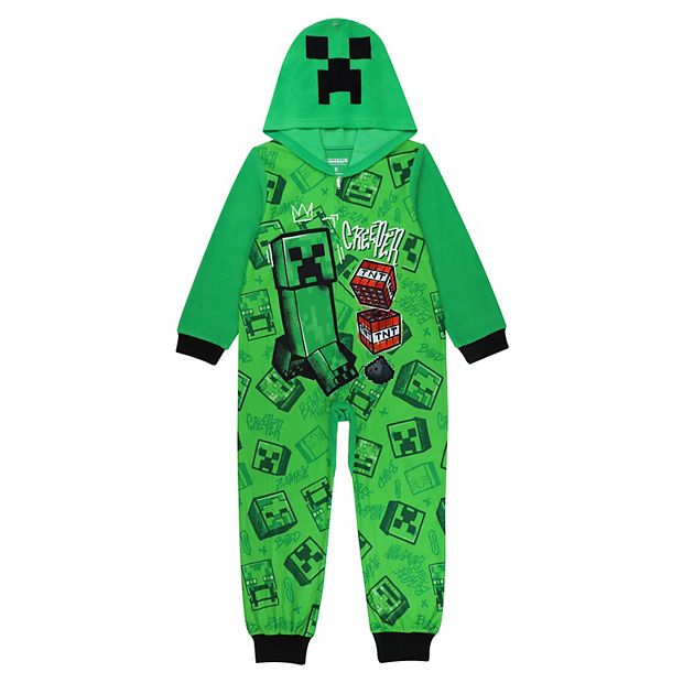 Boys 6 12 Minecraft Creeper Union Suit Pajamas