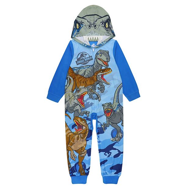 Boys 4-10 Jurassic World Raptors Union Suit Pajamas