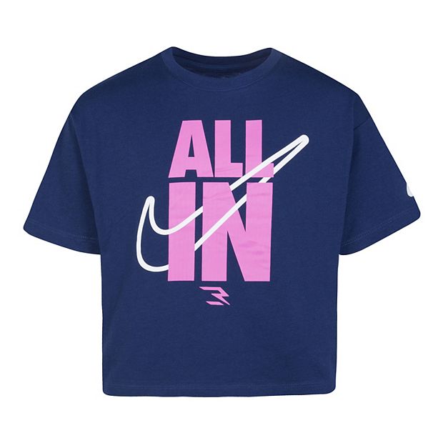 Nike 3BRAND By Russell Wilson Big Girls 7-16 Short-Sleeve Dance Tie-Front  Tee