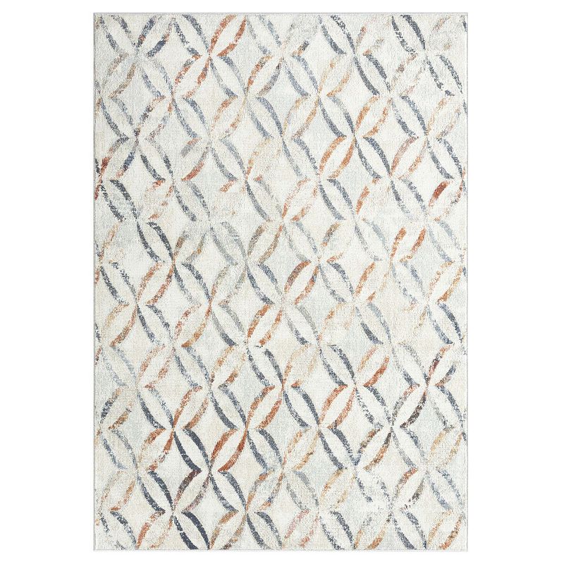 Home Dynamix Helen Cecilia Contemporary Geometric Area Rug, Natural, 8X10.5 Ft