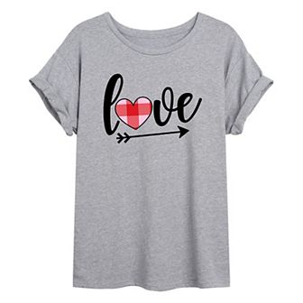 Juniors' Valentine's Day Love Oversized Tee