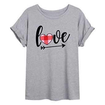 Juniors' Valentine's Day Love Oversized Tee