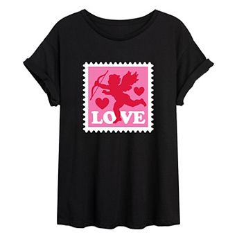 Juniors' Valentine's Day Cupid Oversized Tee
