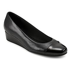 Black wedge dress shoes best sale