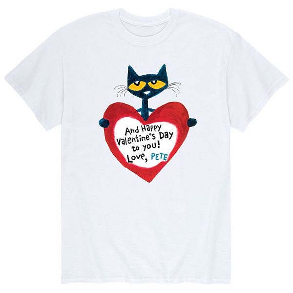 Men's Pete the Cat Valentine Heart Tee