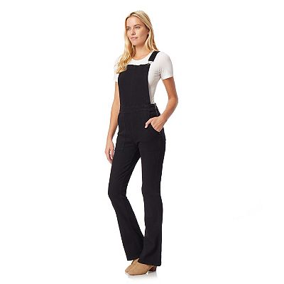Juniors' WallFlower High-Rise Insta Stretch Curvy Flare Overalls