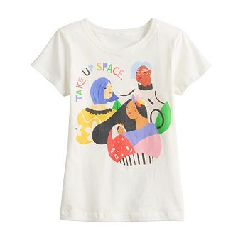 Girls 7-16 Take Up Space Girl Crew Tee