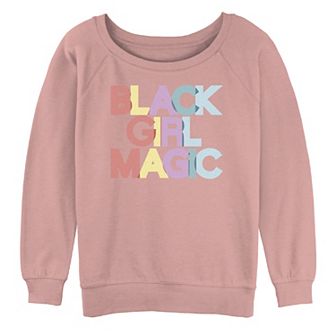 Juniors' "Black Girl Magic" Slouchy Terry Sweatshirt