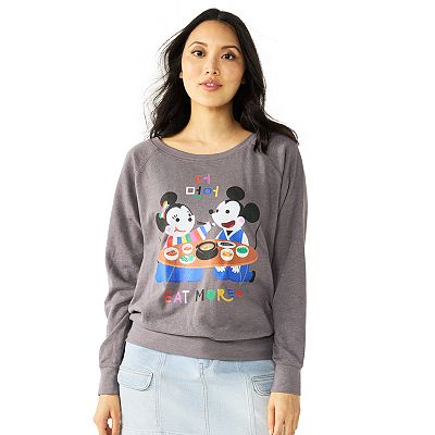 Junior s Mickey Friends Eat More Couple Sweatshirt