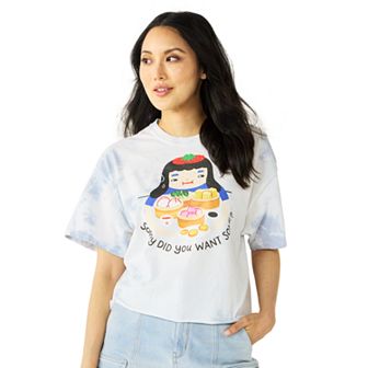 Juniors' Sorry Did You Want Some? Dimsum Graphic Bombard Wash Crop Graphic Tee