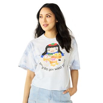 Juniors' Sorry Did You Want Some? Dimsum Graphic Bombard Wash Crop Graphic Tee