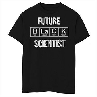 Boys 8-20 Future Black Scientist Periodic Table Tee