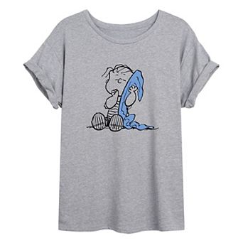 Juniors' Peanuts Linus Blanket Oversized Tee