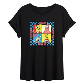Juniors' SpongeBob SquarePants Group Oversized Tee