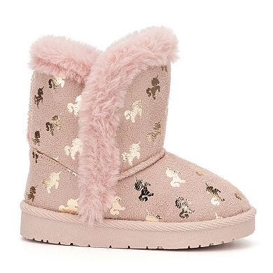 Olivia Miller Unicorn Toddler Girls' Slipper Boots