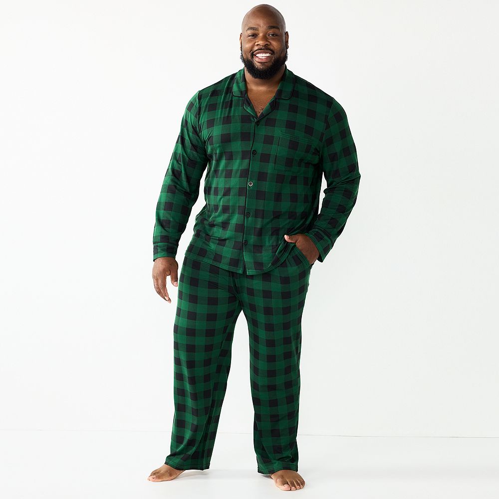 Big & Tall Jammies For Your Families® Beary Cool Buffalo Check Pajama ...