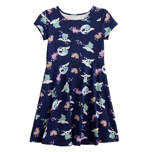 Girls 4-12 Jumping Beans® The Mandalorian Grogu aka Baby Yoda Allover Print  Skater Dress