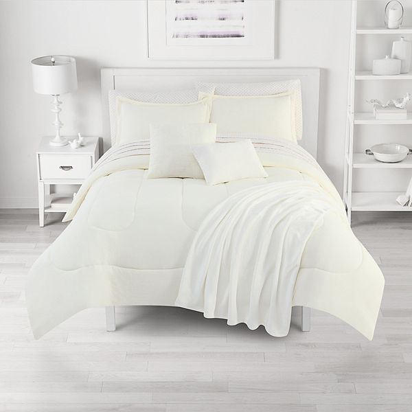 The Big One® Extra Soft Reversible Comforter Set with Sheets, Throw & Decorative Pillows